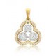 Beautifully Crafted Diamond Pendant Set with Matching Earrings in 18k gold with Certified Diamonds - PDD10104W